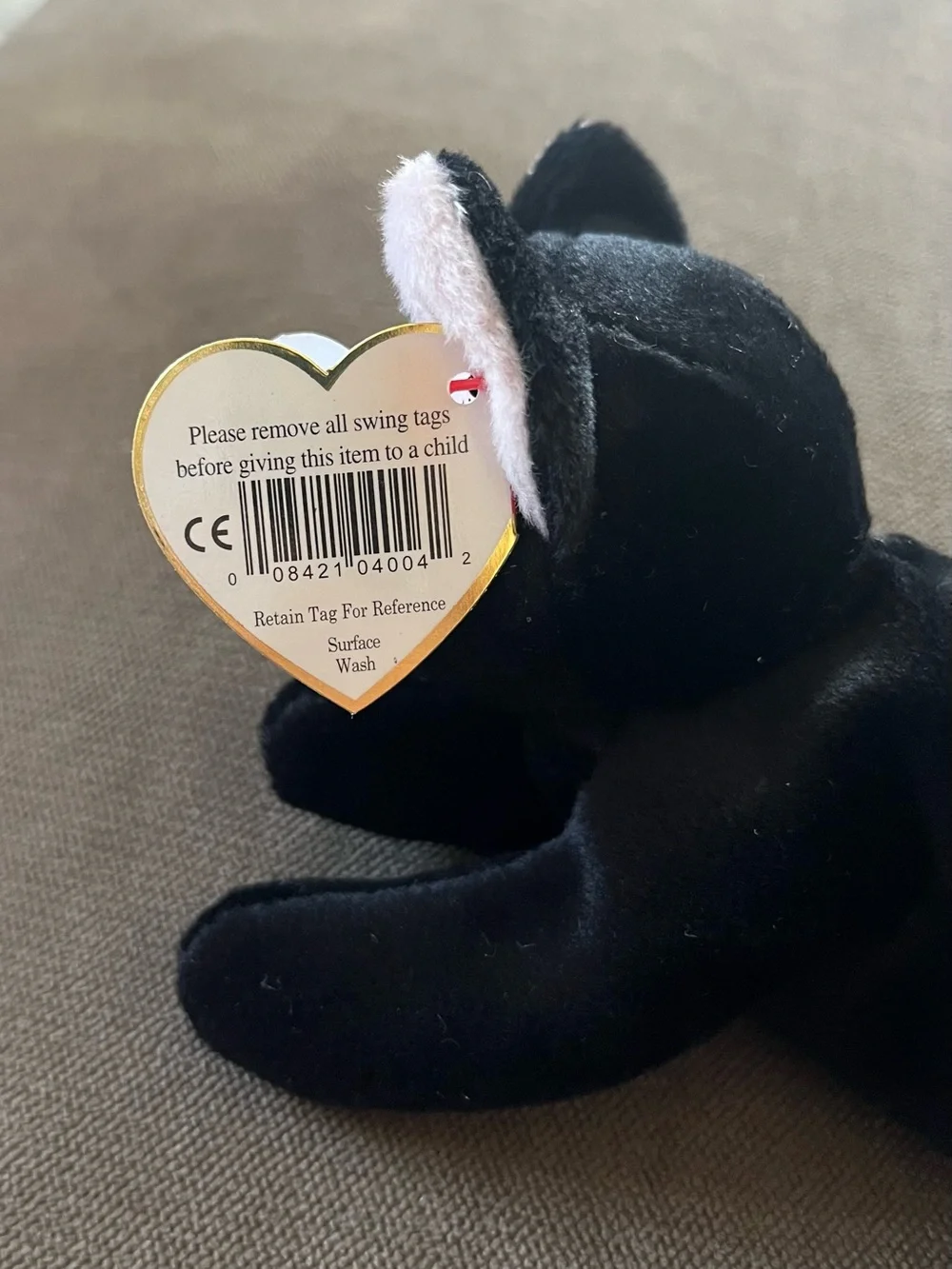 TY Beanie Babies Zip the Cat - All Black  Excellent Condition!